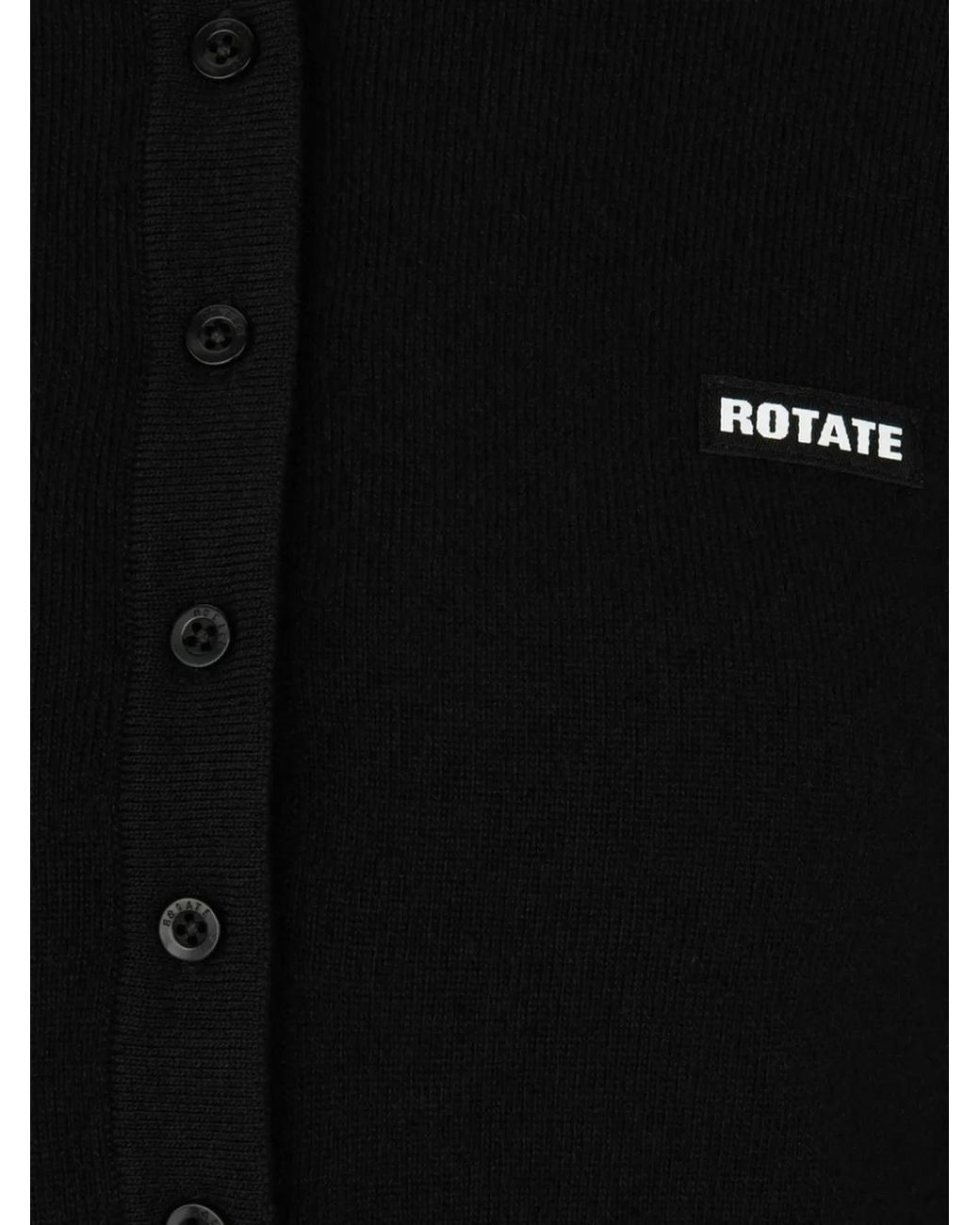 ROTATE BIRGER CHRISTENSEN Black Polo À Patch Logo