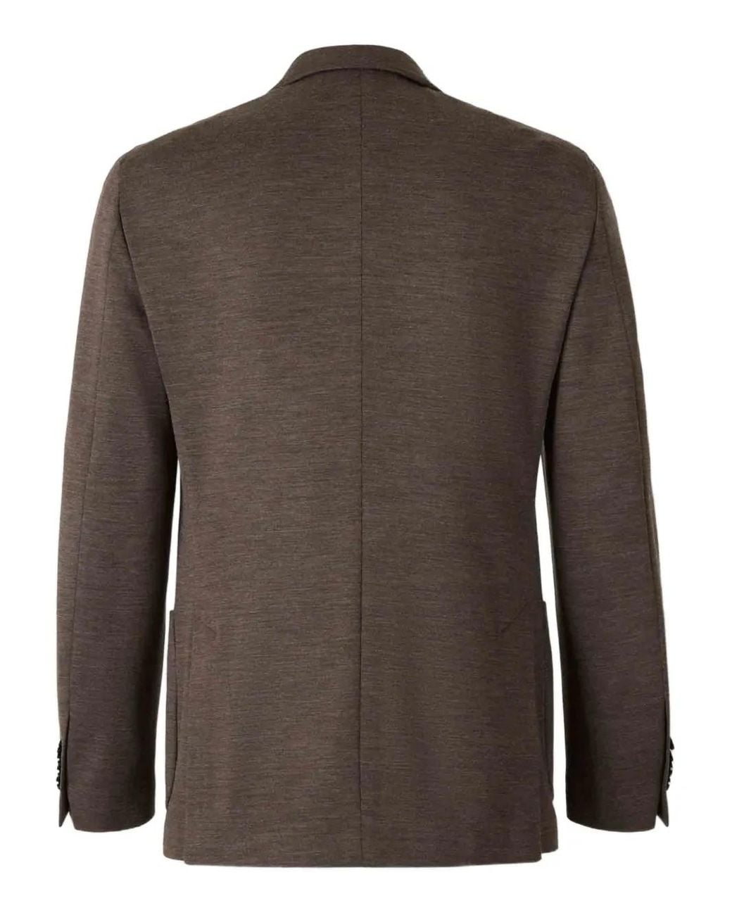 Lardini Brown Single-Breasted Wool Blazer for men