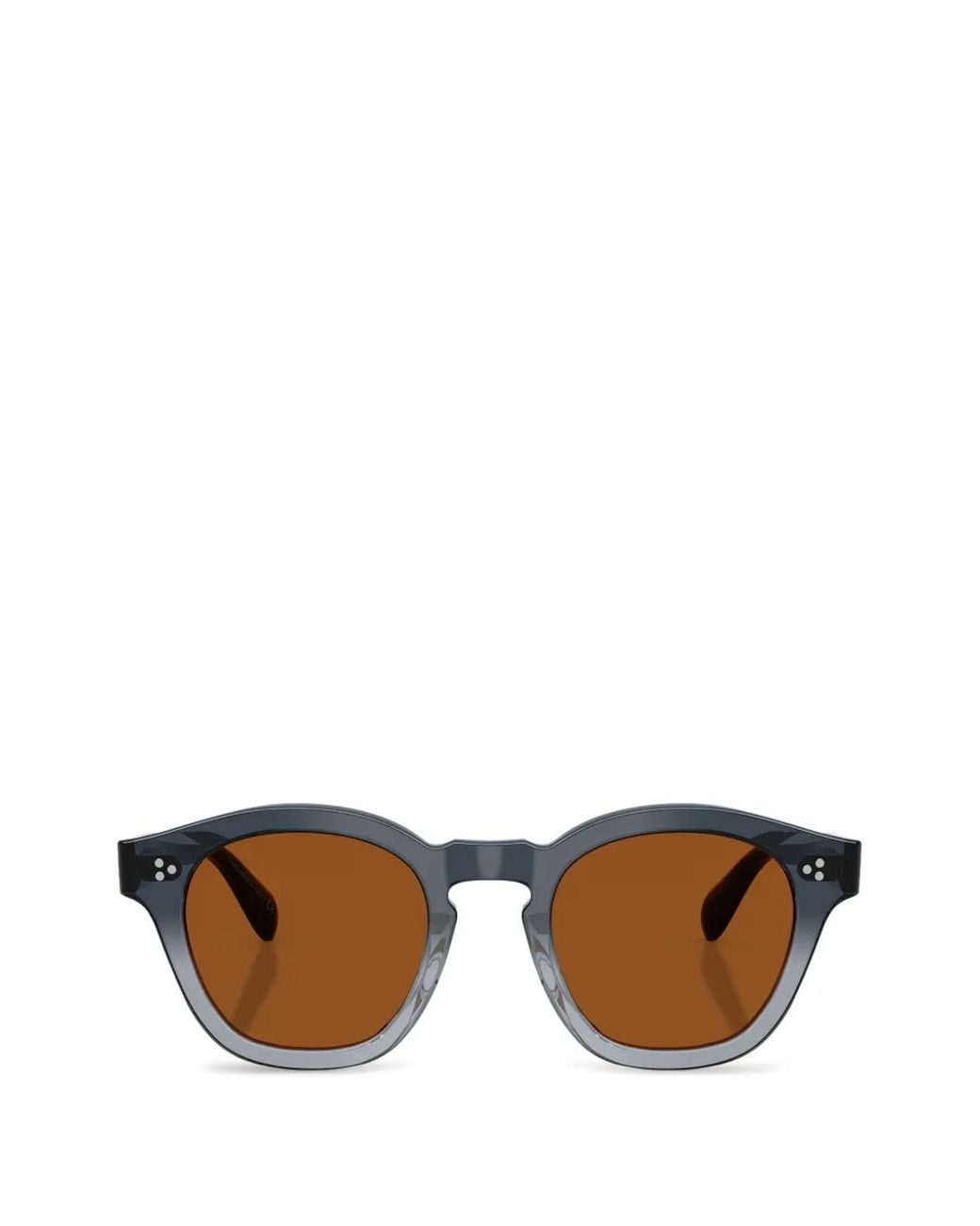 Oliver Peoples Gray Round-Frame Sunglasses