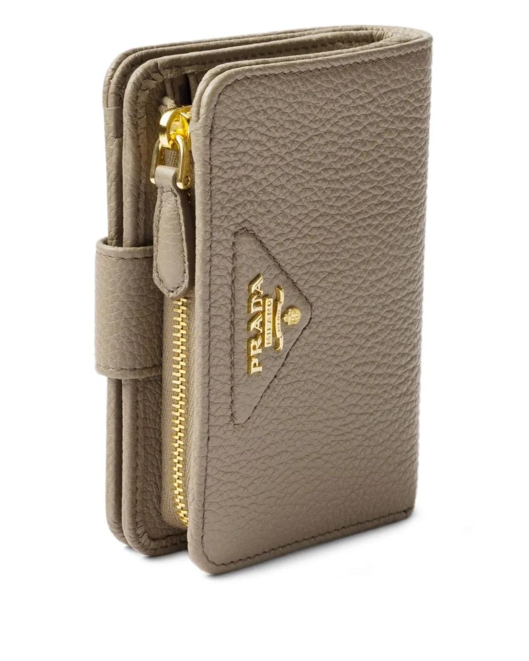 Prada Brown Small Textured Wallet