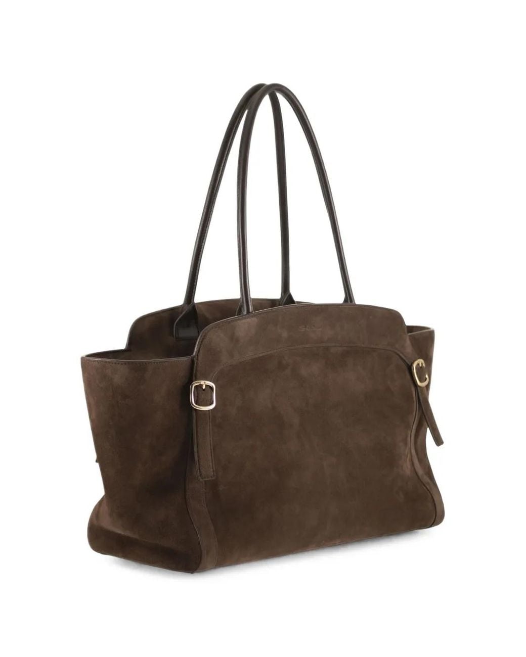 Santoni Brown Didi Suede Tote Bag