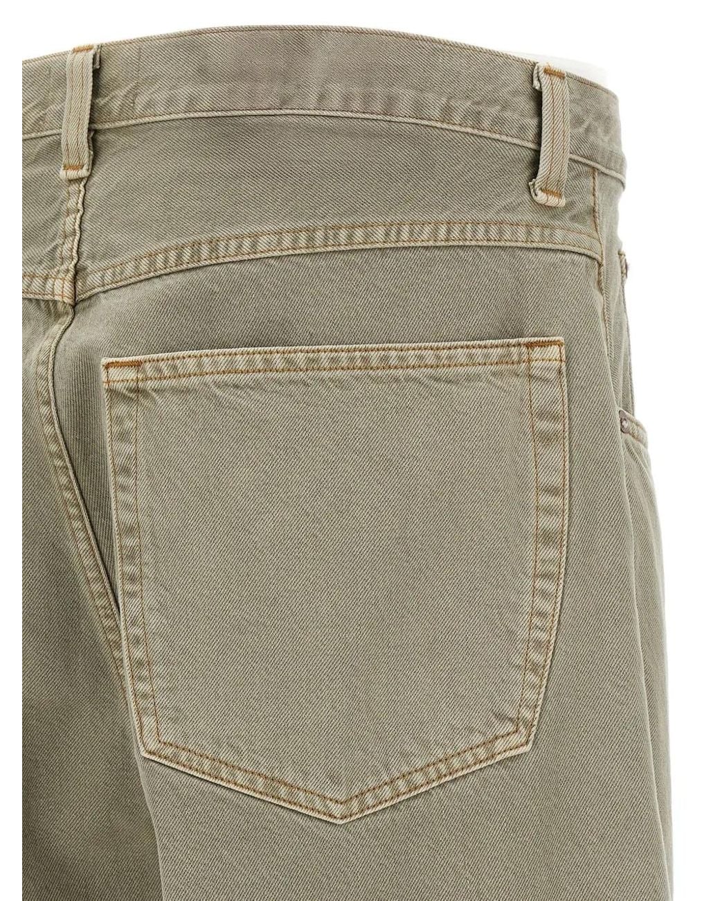 Agolde Green Faded Five-Pocket Jeans for men