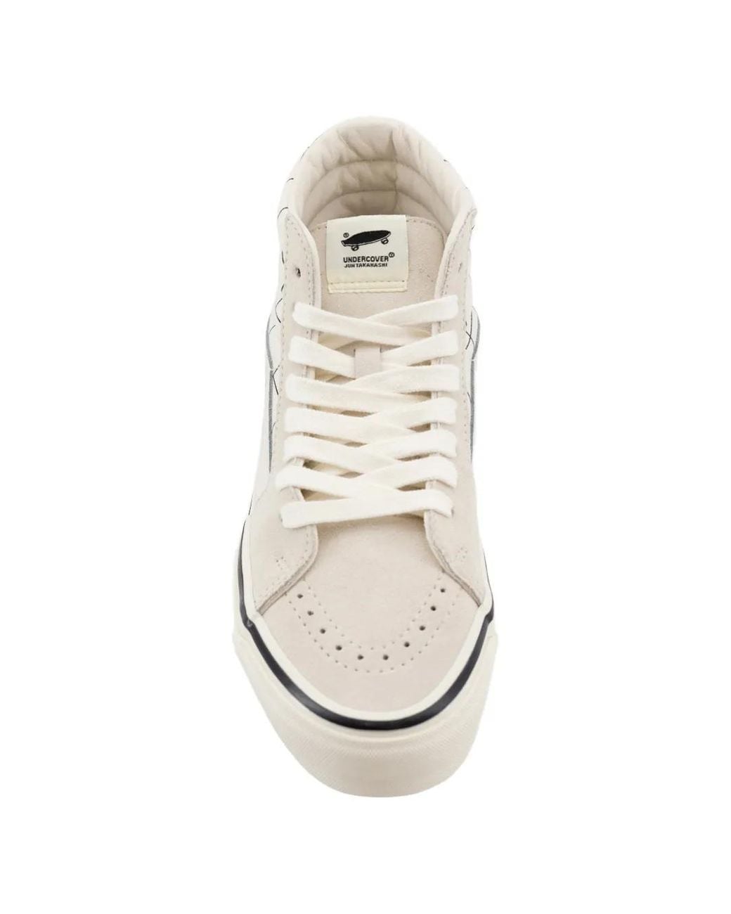 Vans White X Undercover Sk8-Hi Grid-Pattern Sneakers