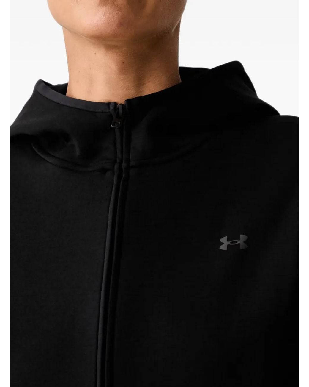Under Armour Black Ua Unstoppable Logo-Print Zip-Up Hoodie