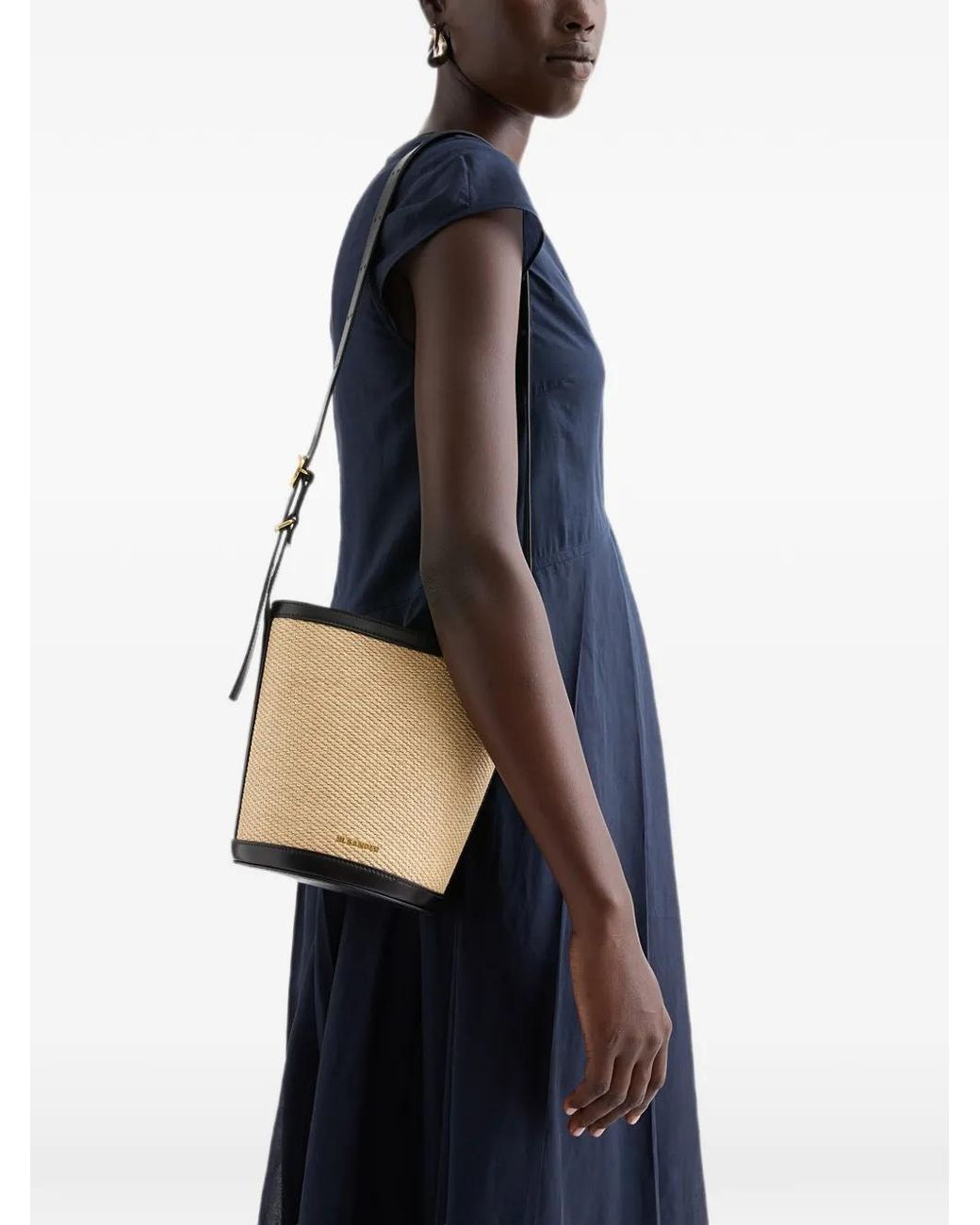 Jil Sander White Cannolo Bucket Bag