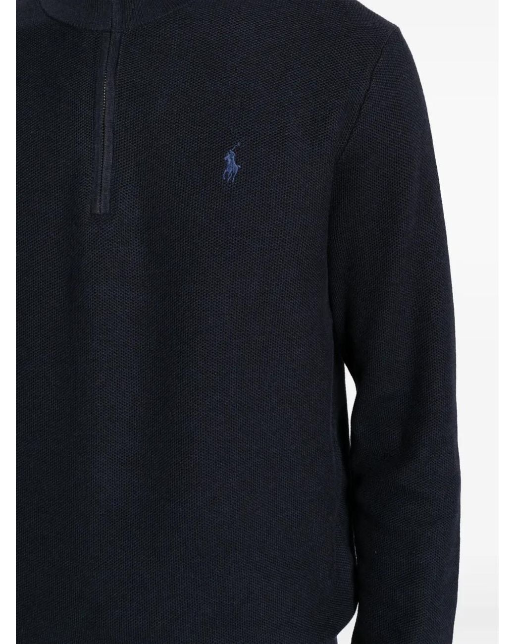 Polo Ralph Lauren Blue Quarter-Zip Pullover for men