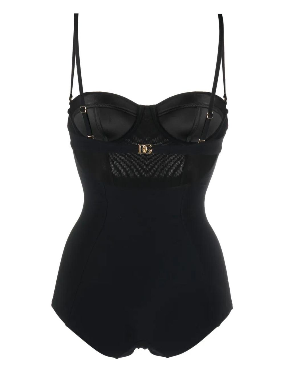 Dolce & Gabbana Black Core One-piece Swimsuit
