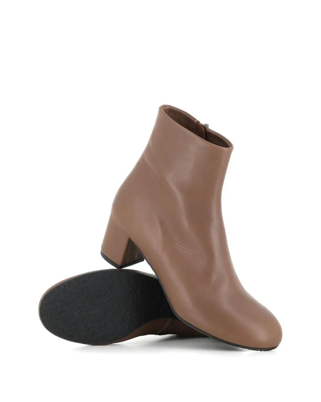 Roberto Del Carlo Brown Side-Zip Leather Ankle Boots