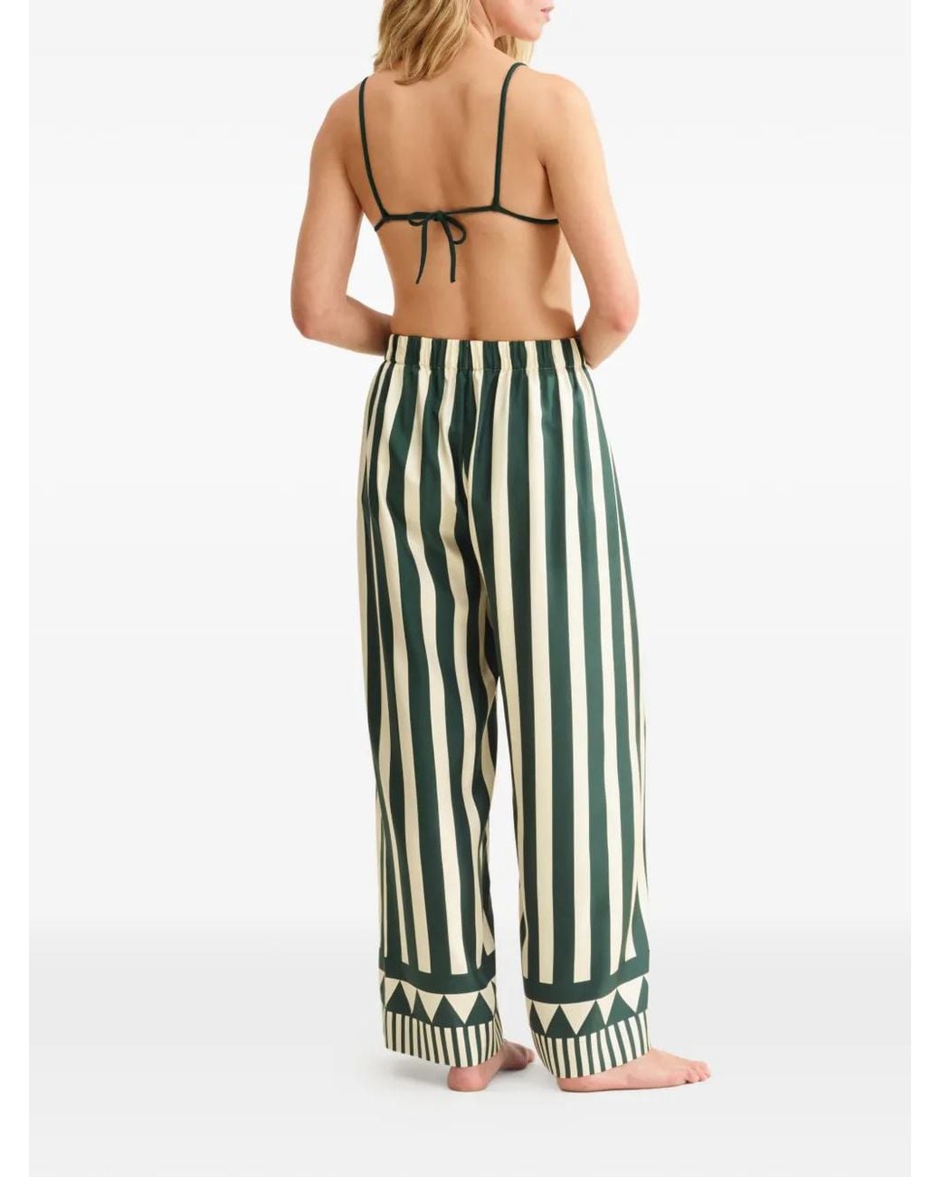 Eres White Pacha Striped-Pattern Trousers