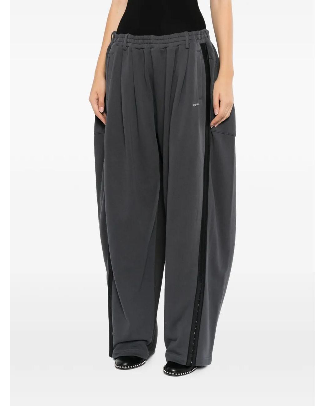 BONBOM Gray Pleated Track Pants