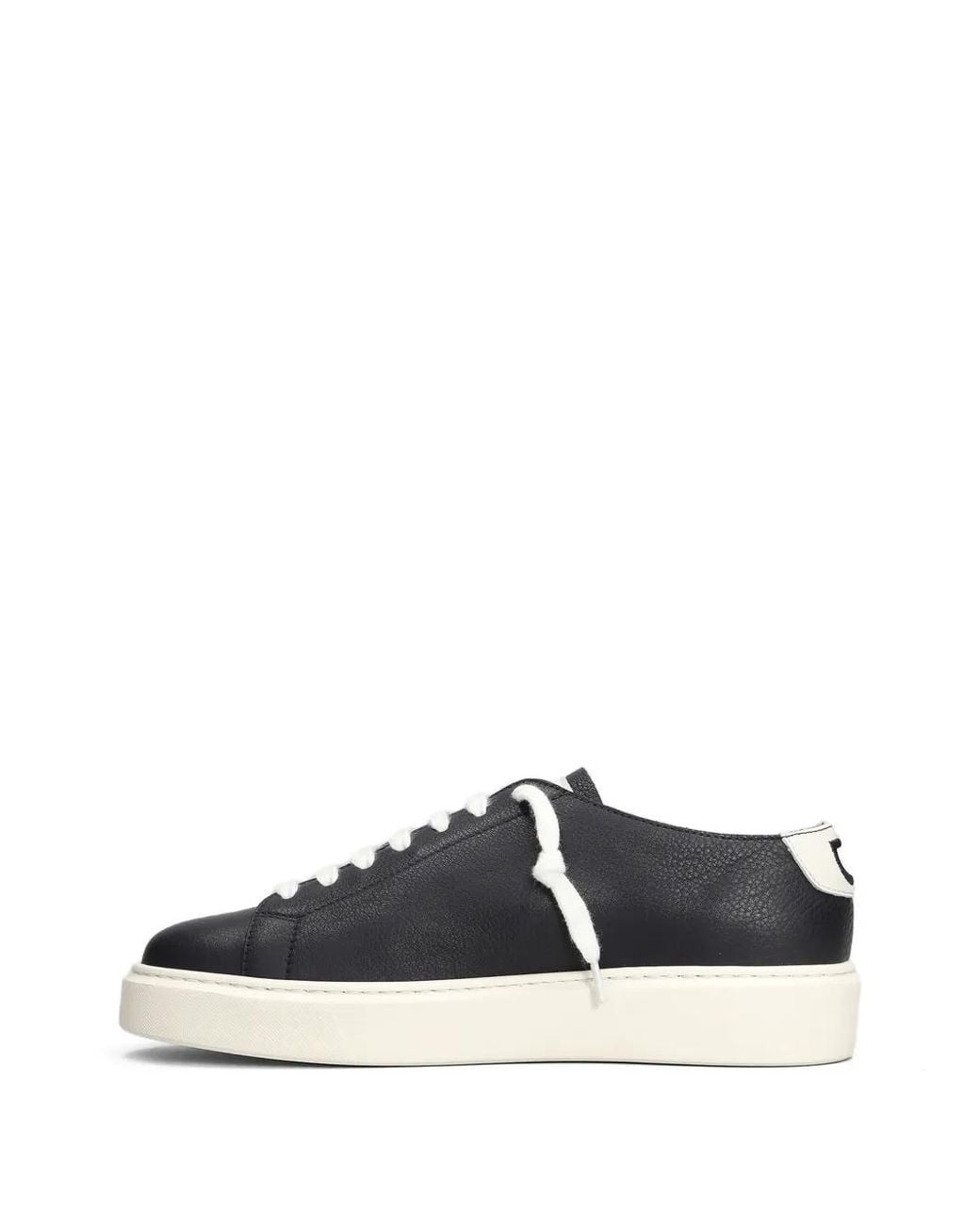 Doucal's White Pebbled-Leather Sneakers for men