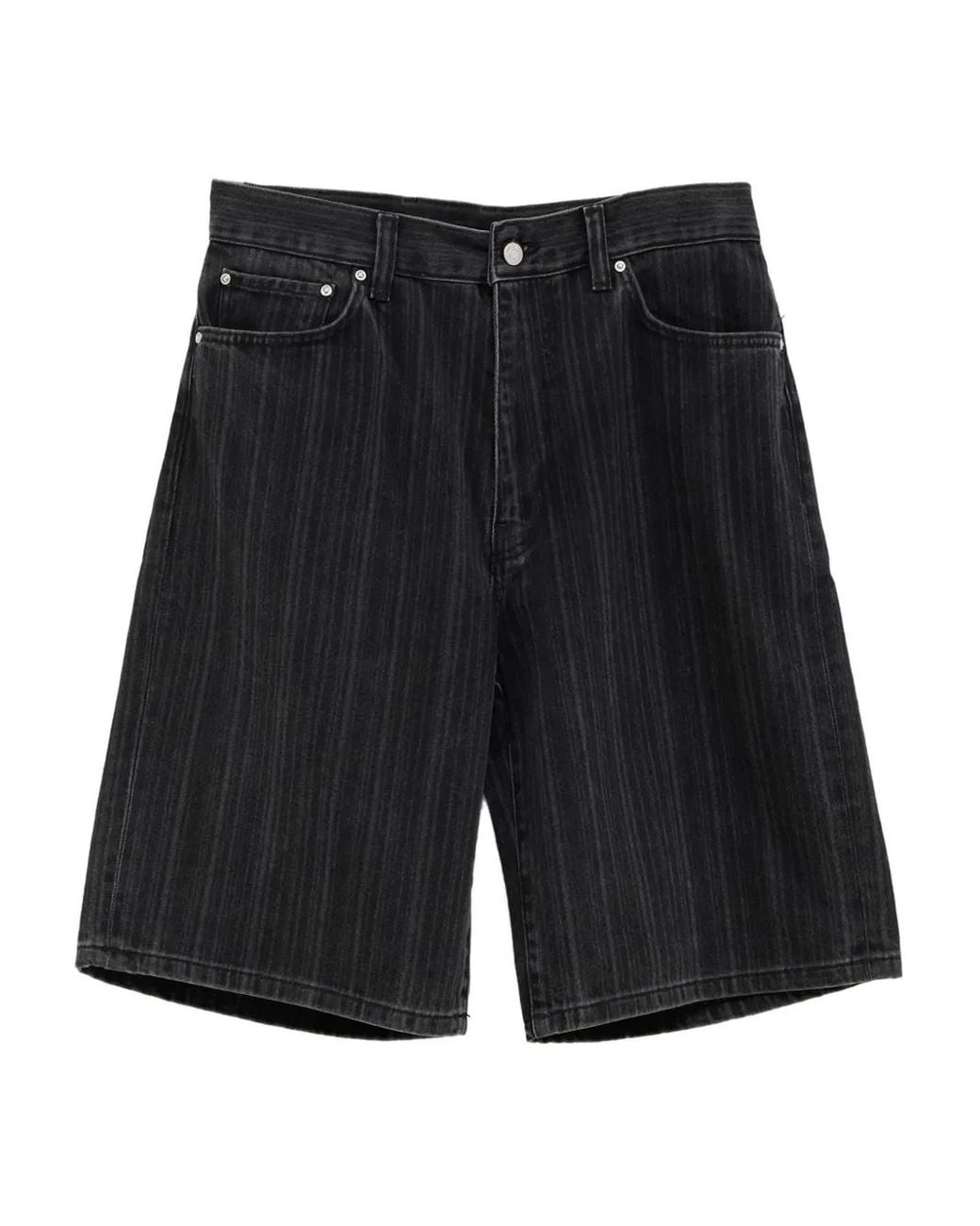 Carhartt Black Pinstripe Denim Shorts for men