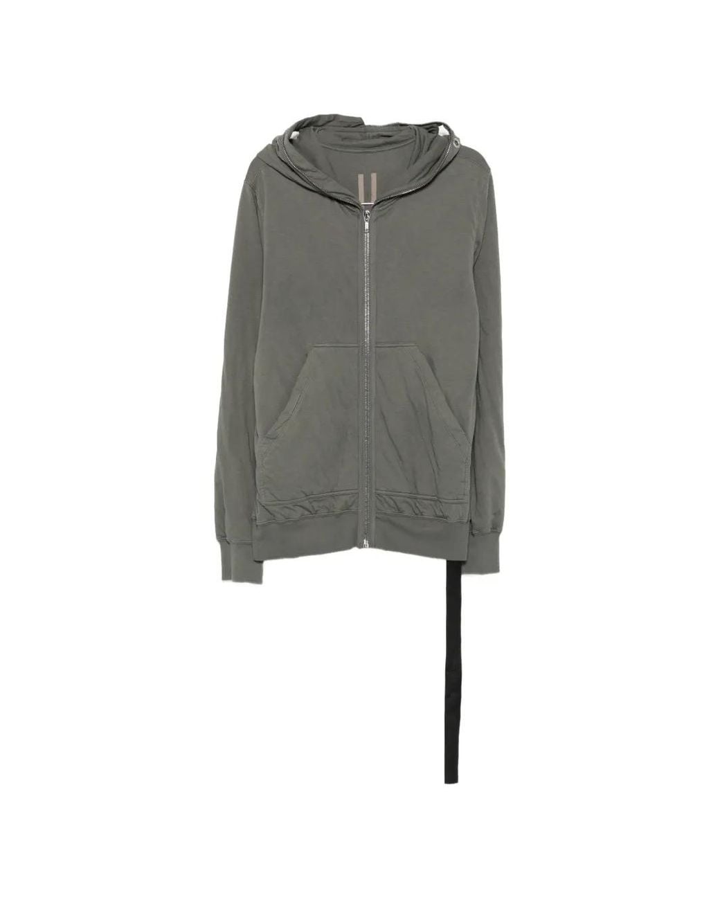 Rick Owens Gray Gimp Zip-Up Hoodie for men