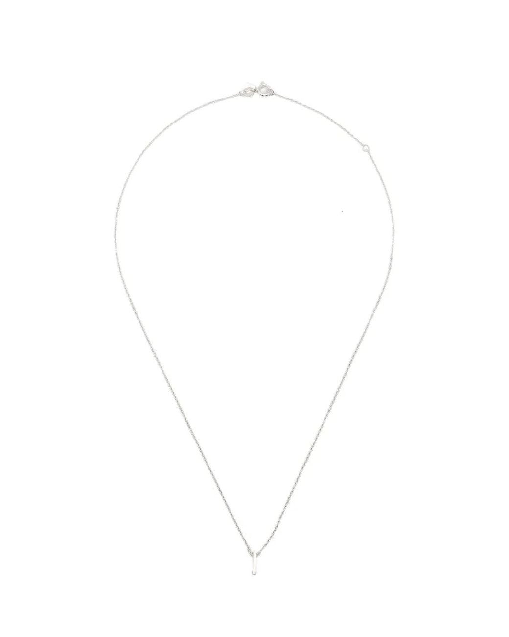Le Gramme White Collier À Pendentif À Design D'Initiale for men
