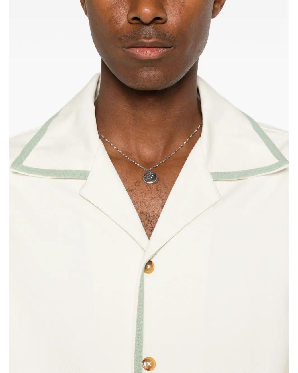 Drole de Monsieur White Chemise À Broderies for men