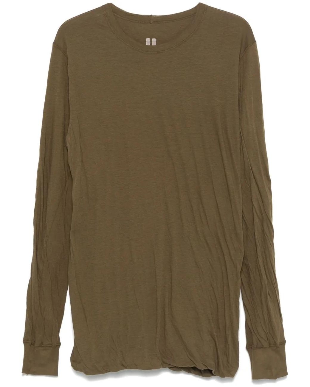 Rick Owens Green Cotton T-Shirt for men