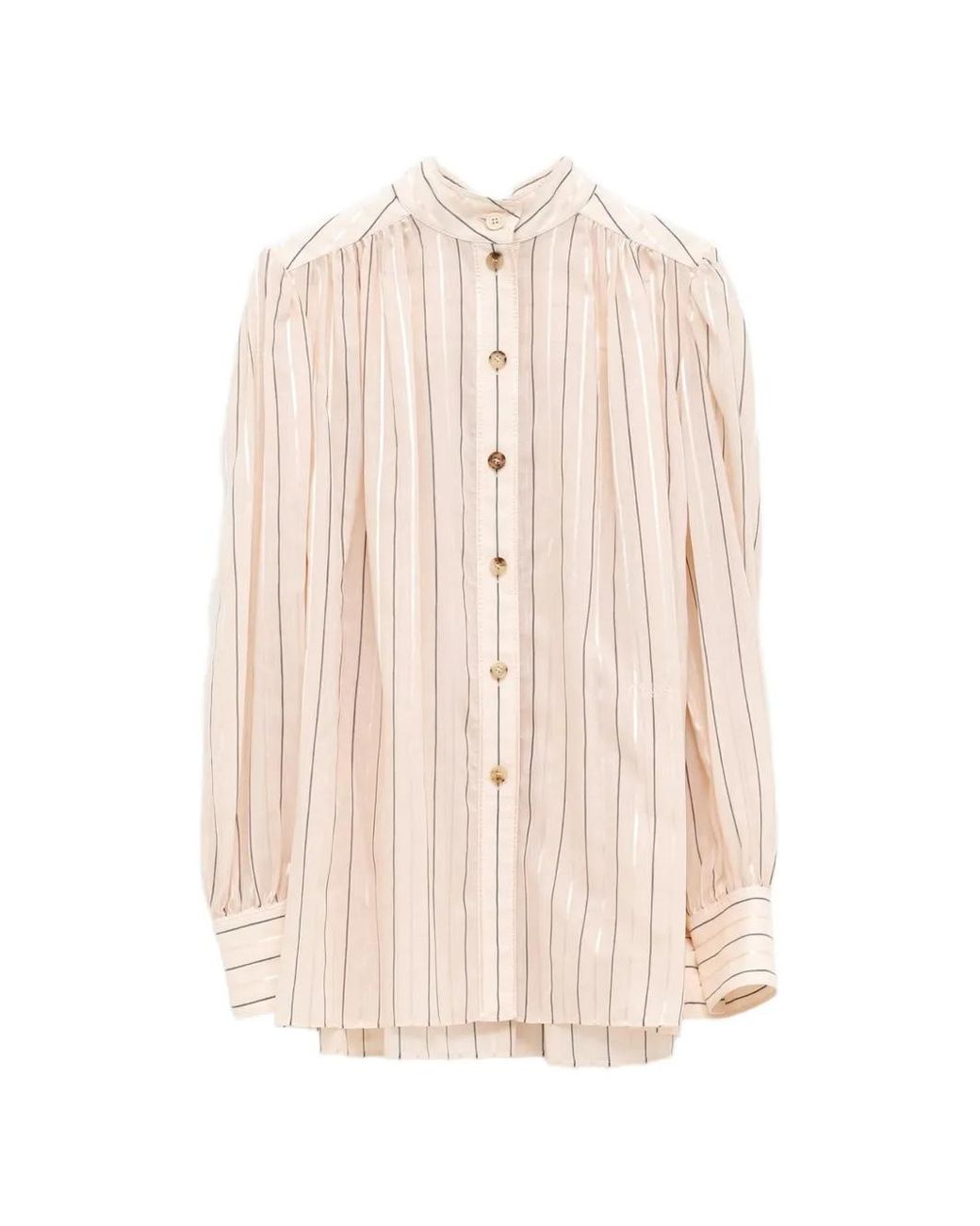 Chloé Natural Gathered Blouse