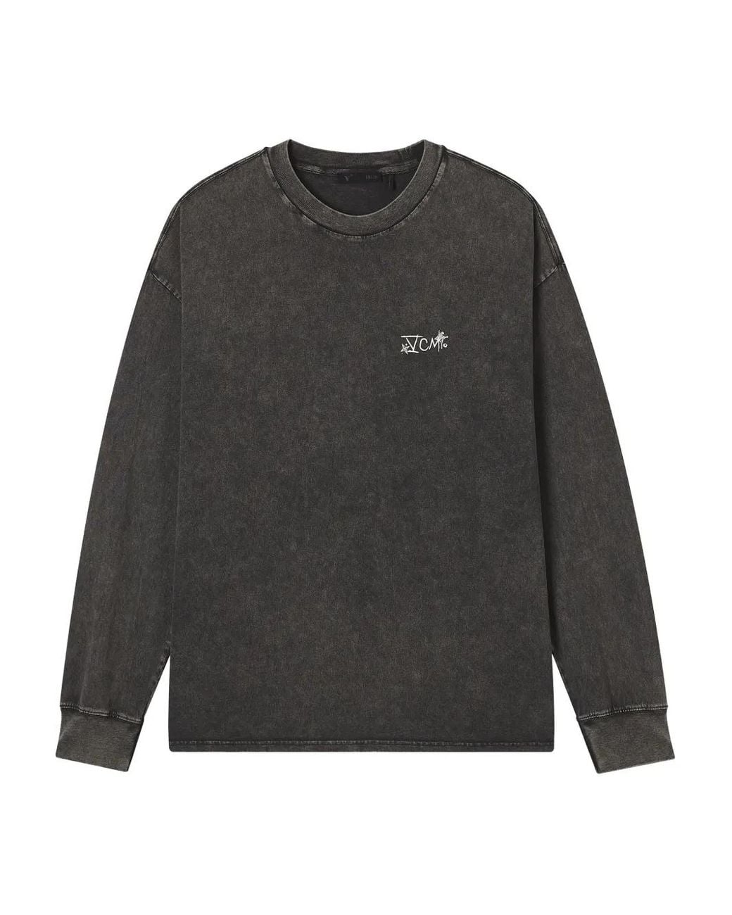 FIVE CM Gray Acid-Wash Long-Sleeve T-Shirt for men