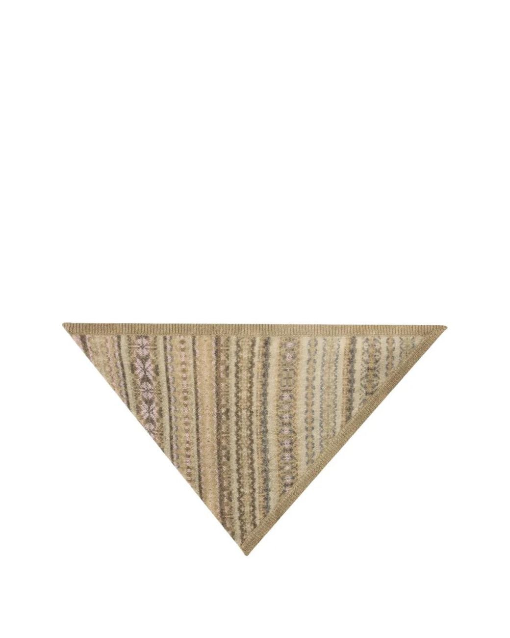 Bompard Natural Fair Isle Triangle Scarf