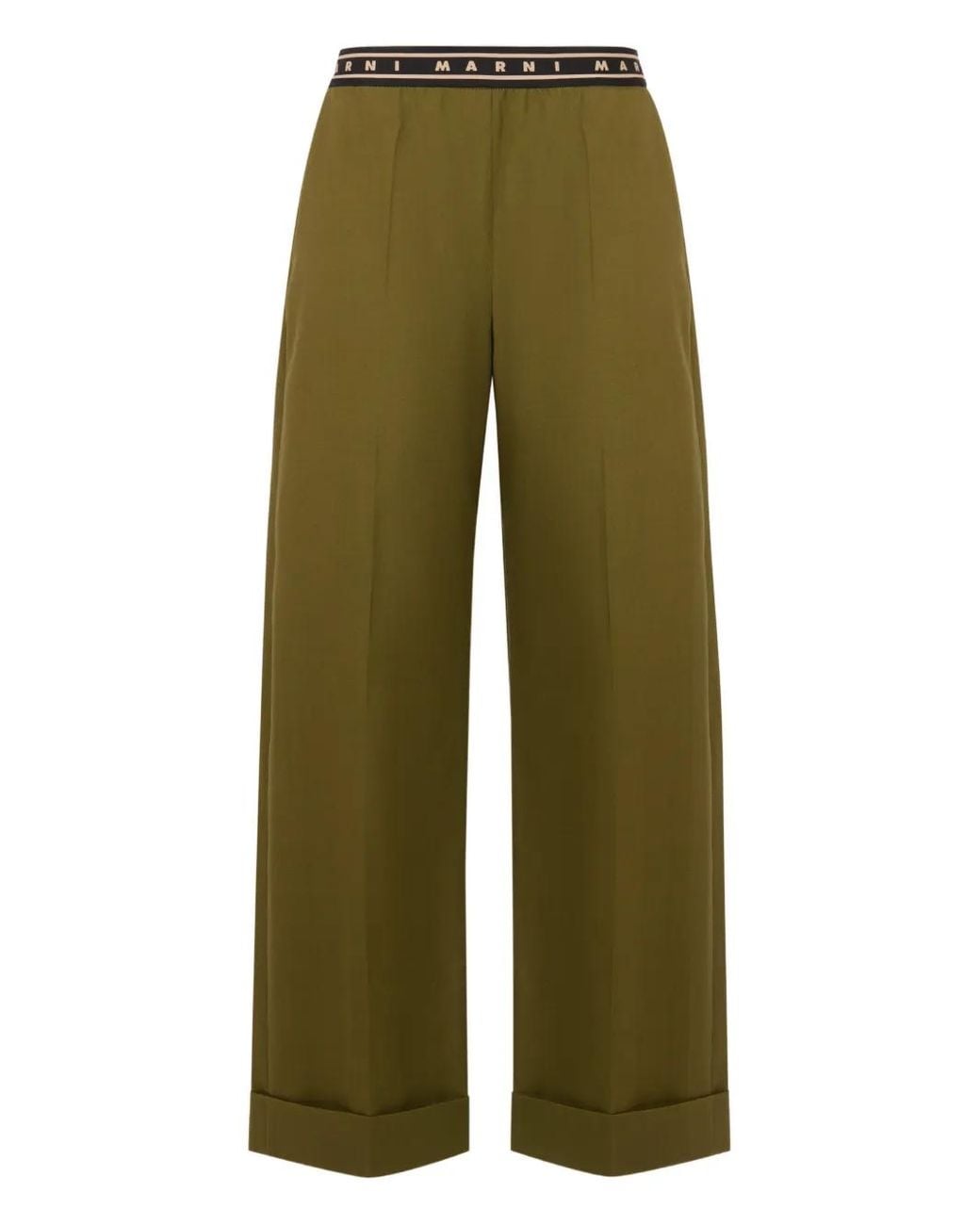 Marni Green Virgin Wool Pants