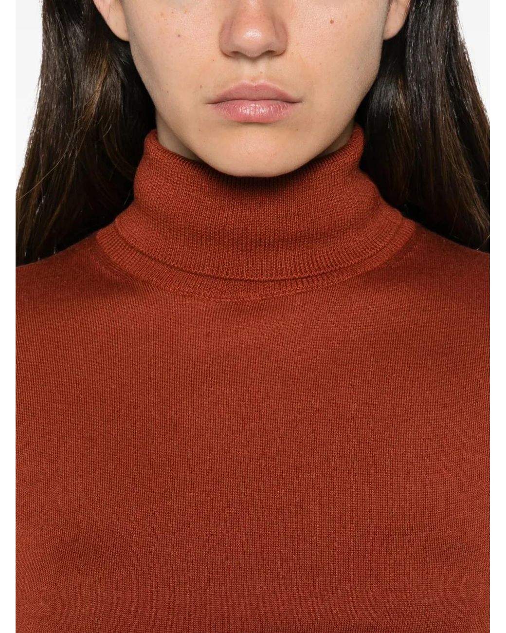 Alpha Studio Red Pullover Mit Rollkragen