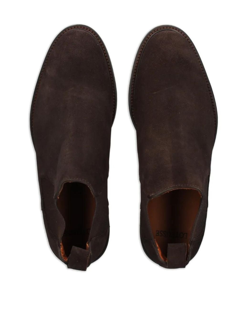 Lottusse Brown Pull-Tab Chelsea Boots for men