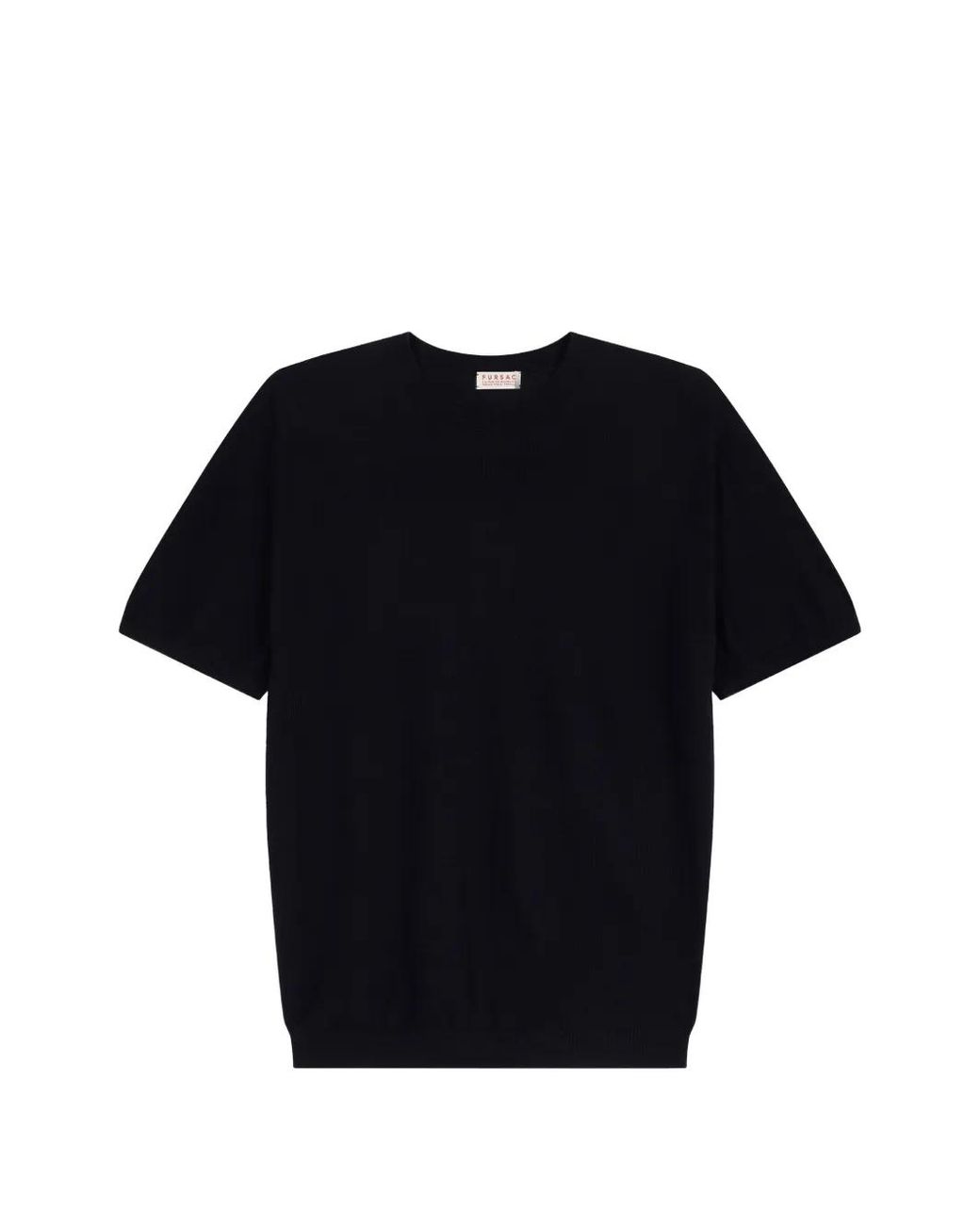 Fursac Black Cotton T-Shirt for men