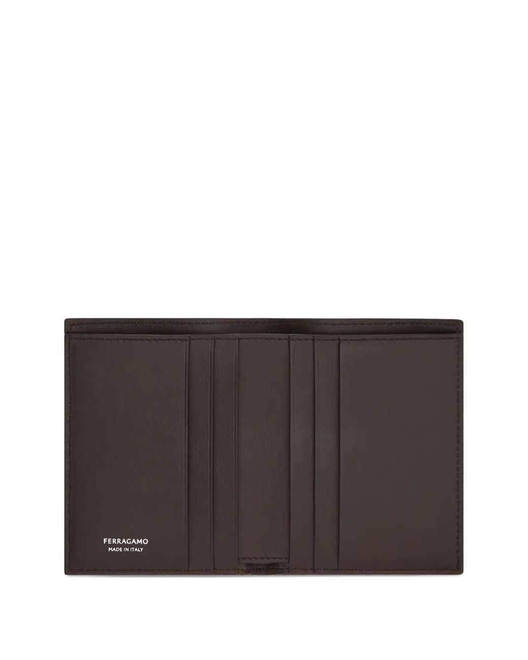 Ferragamo Brown Porte-Cartes Texturé Gancini for men
