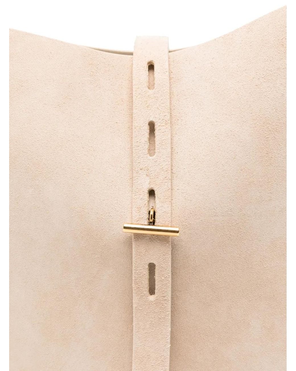 MINOBOSSI White Liz Suede Shoulder Bag