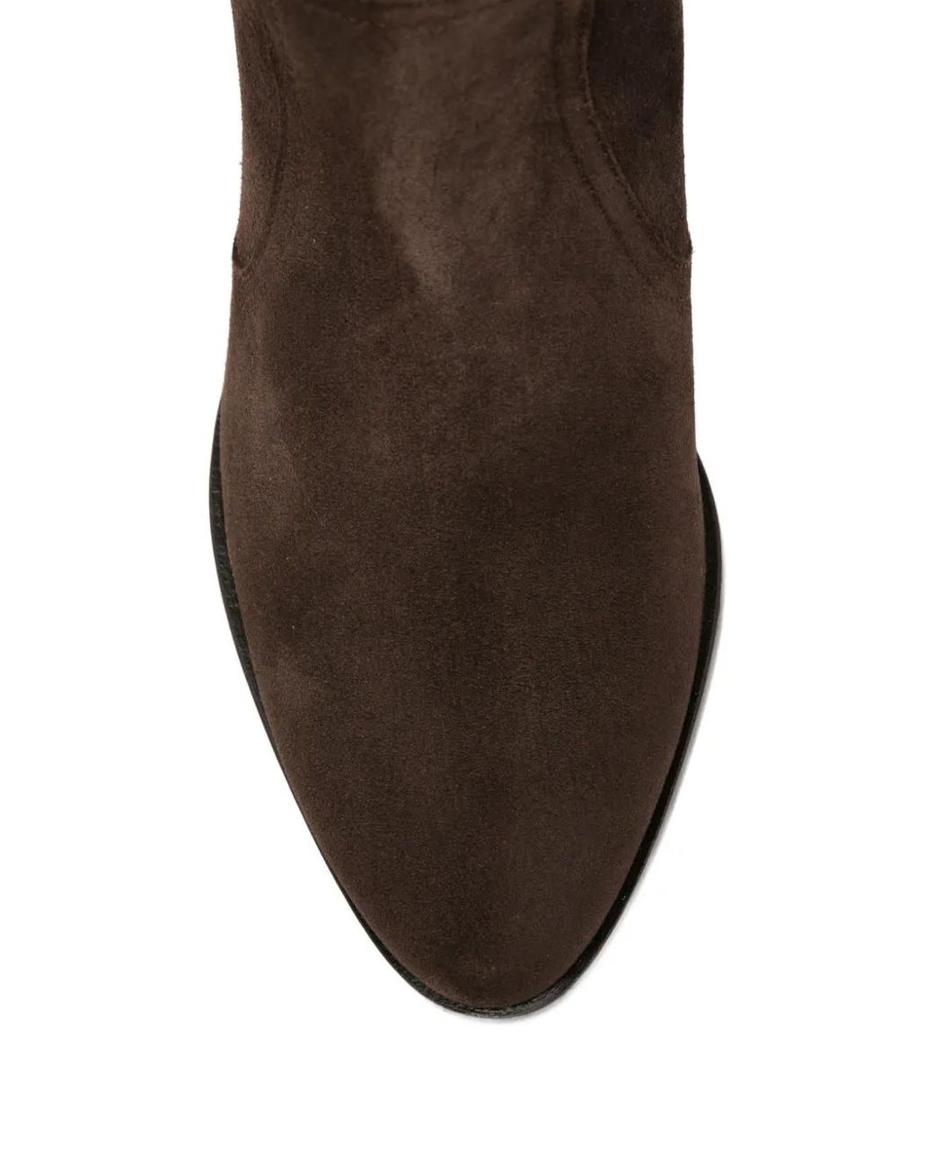 Ba&sh Brown Embroidered Suede Boots