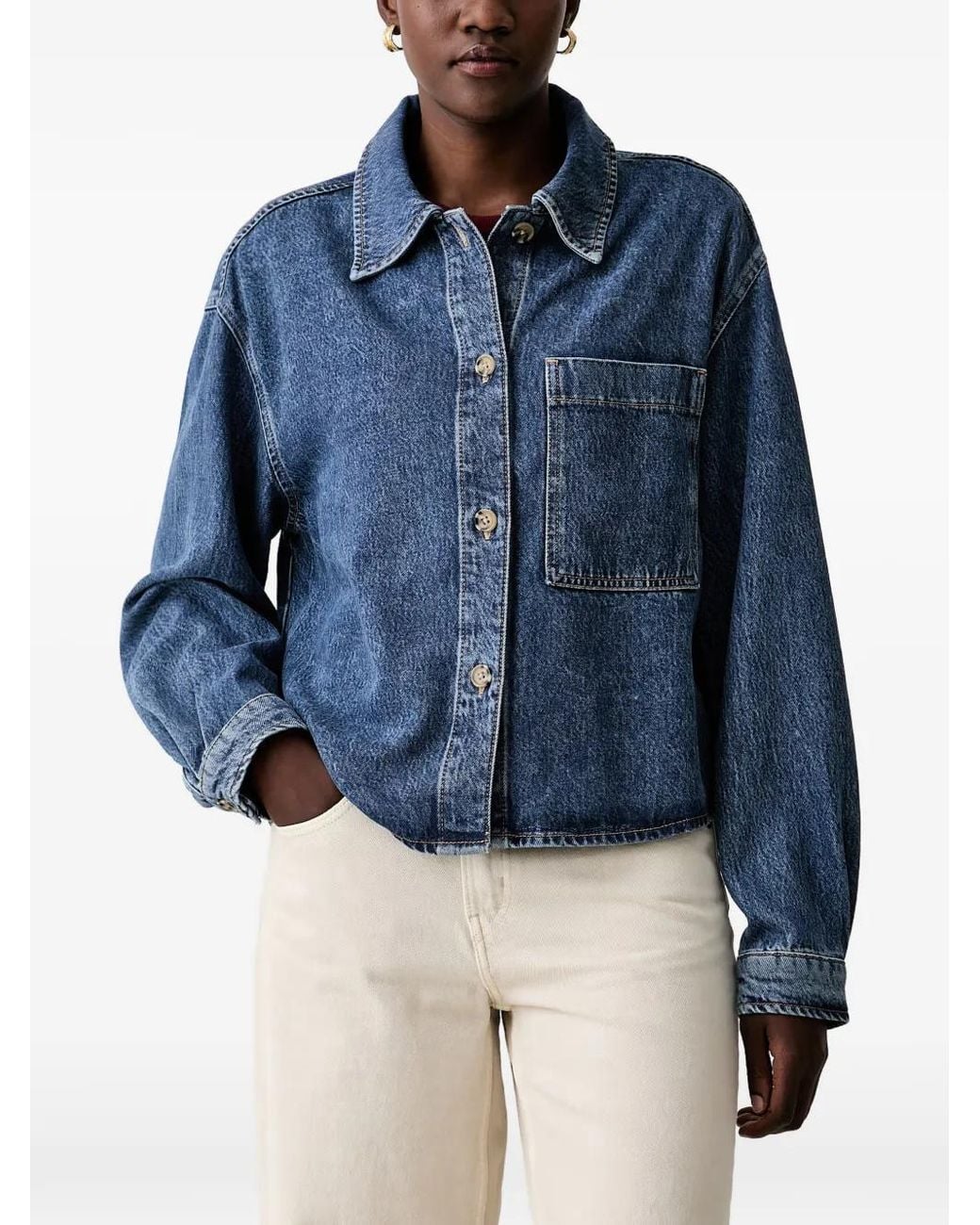 Marc O' Polo Blue Patch-Pocket Denim Jacket