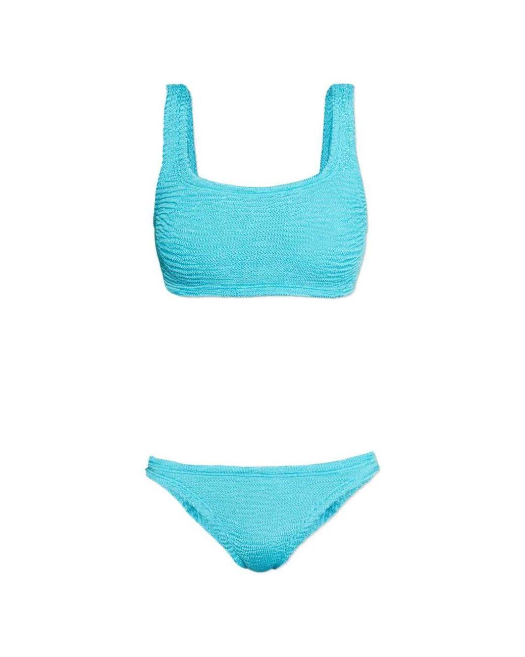 Paramidonna Bikini Met Textuur in het Blue