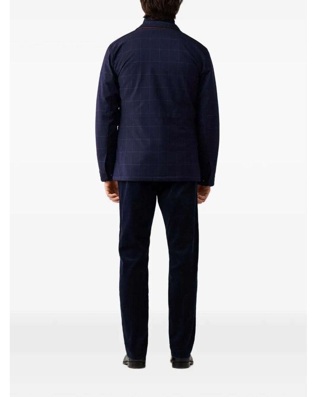 Hackett Blue Velo-Speed Windowpane-Check Jacket for men
