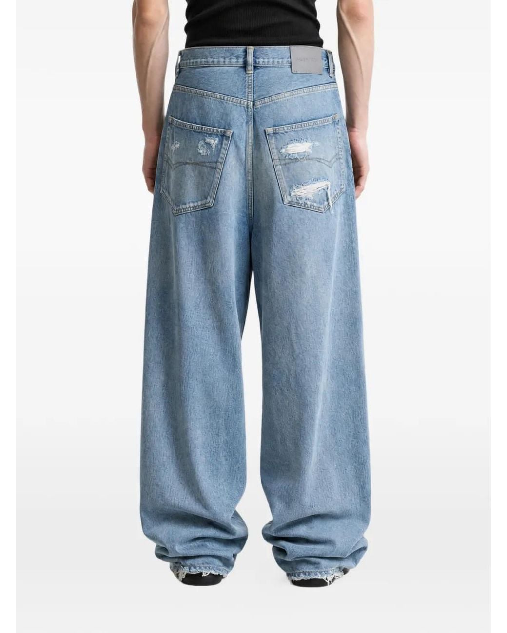 Balenciaga Blue Baggy Fit Denim Jeans for men