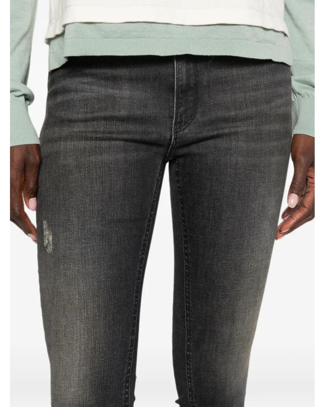 Dondup Gray Belt-Loops Jeans