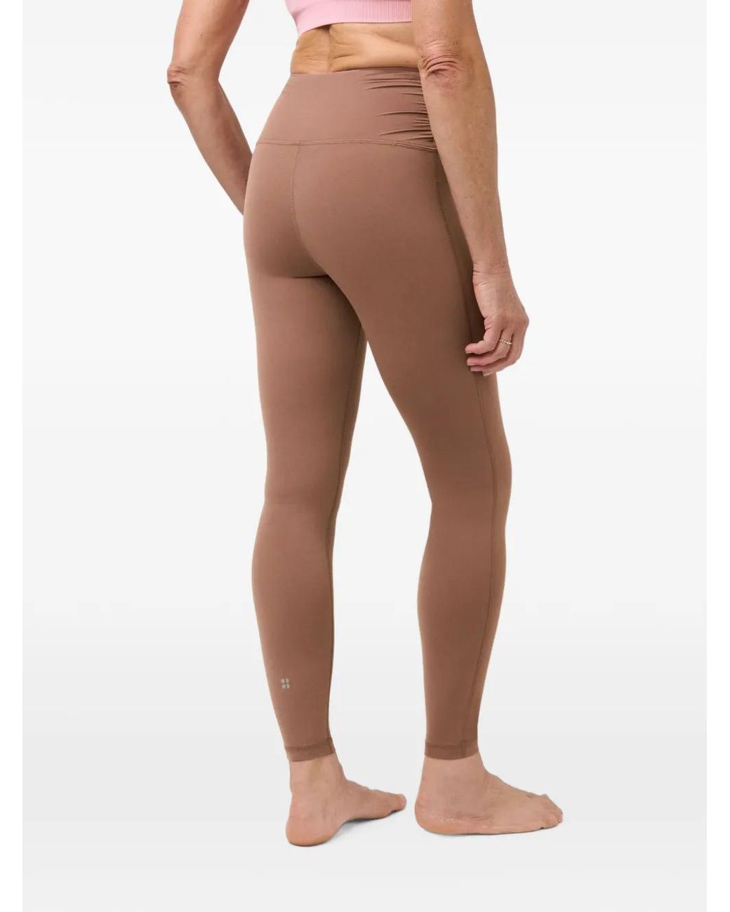 Sweaty Betty Brown Ultimate Studio 7/8 Ruched-Waist Leggings