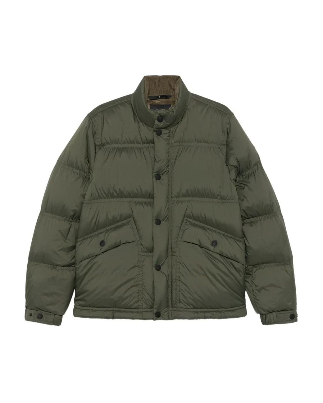 Moncler Green Quilted Panelled Jacket for men
