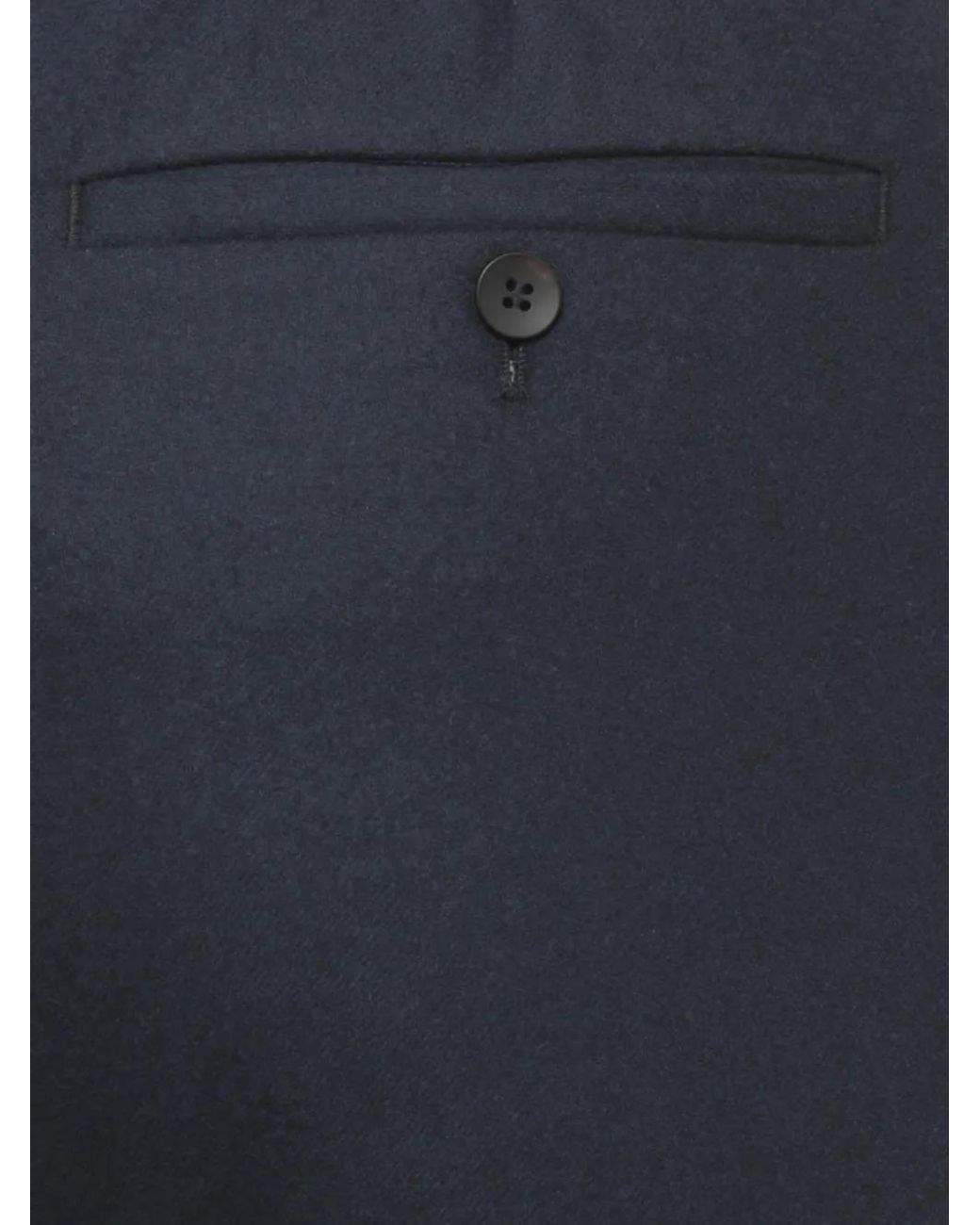 Devore Blue Pressed-Crease Turn-Up Trousers for men