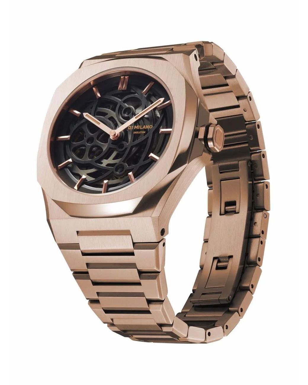 D1 Milano Black Skeleton Bracelet 41.5Mm for men