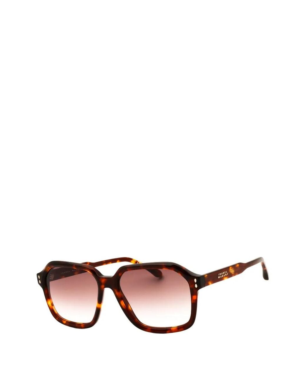 Isabel Marant Pink Tortoiseshell-Effect Rectangle-Frame Sunglasses
