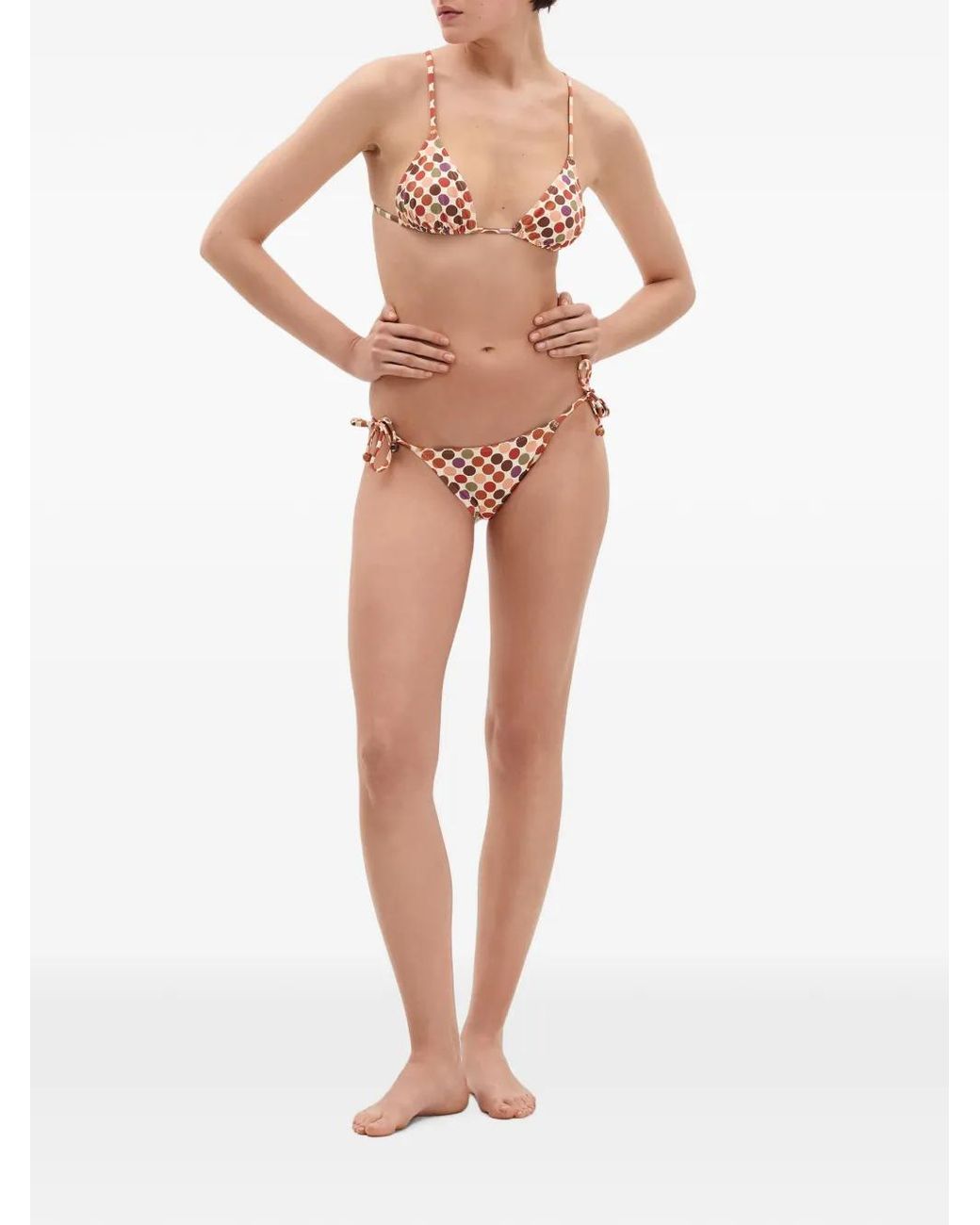 Eres Pink Polka-Dot Side-Tie Bikini Bottoms