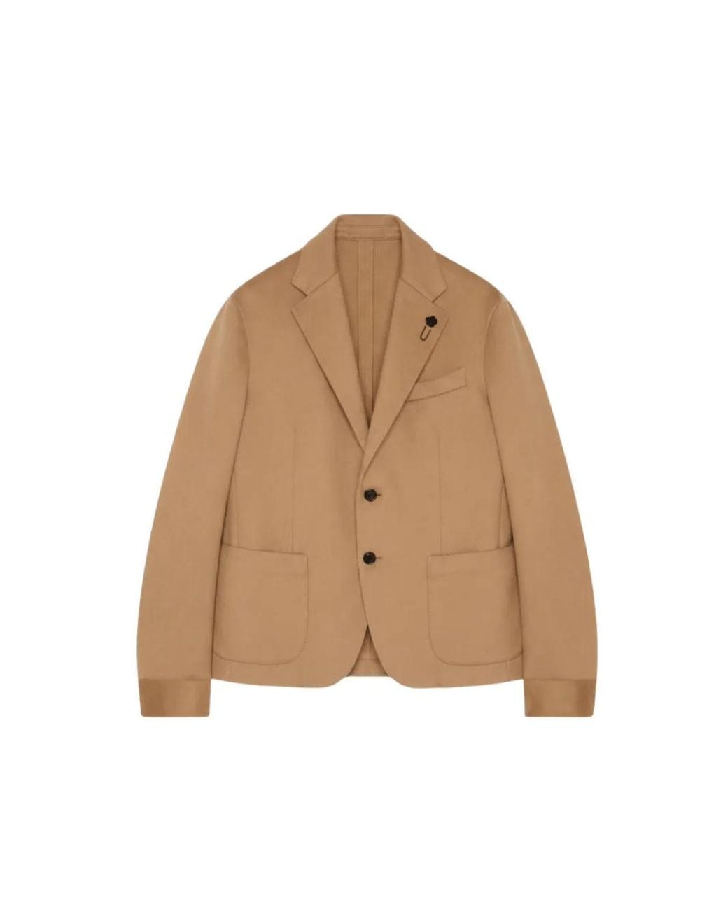Lardini Brown Single-Breasted Patch-Pocket Blazer for men