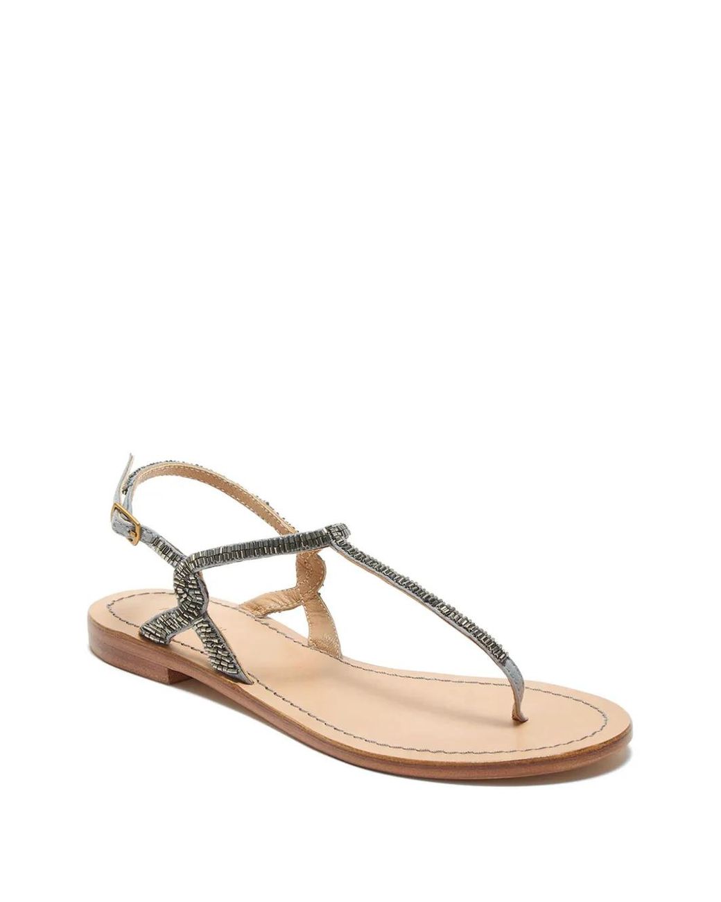 Maliparmi White Beaded Sandals