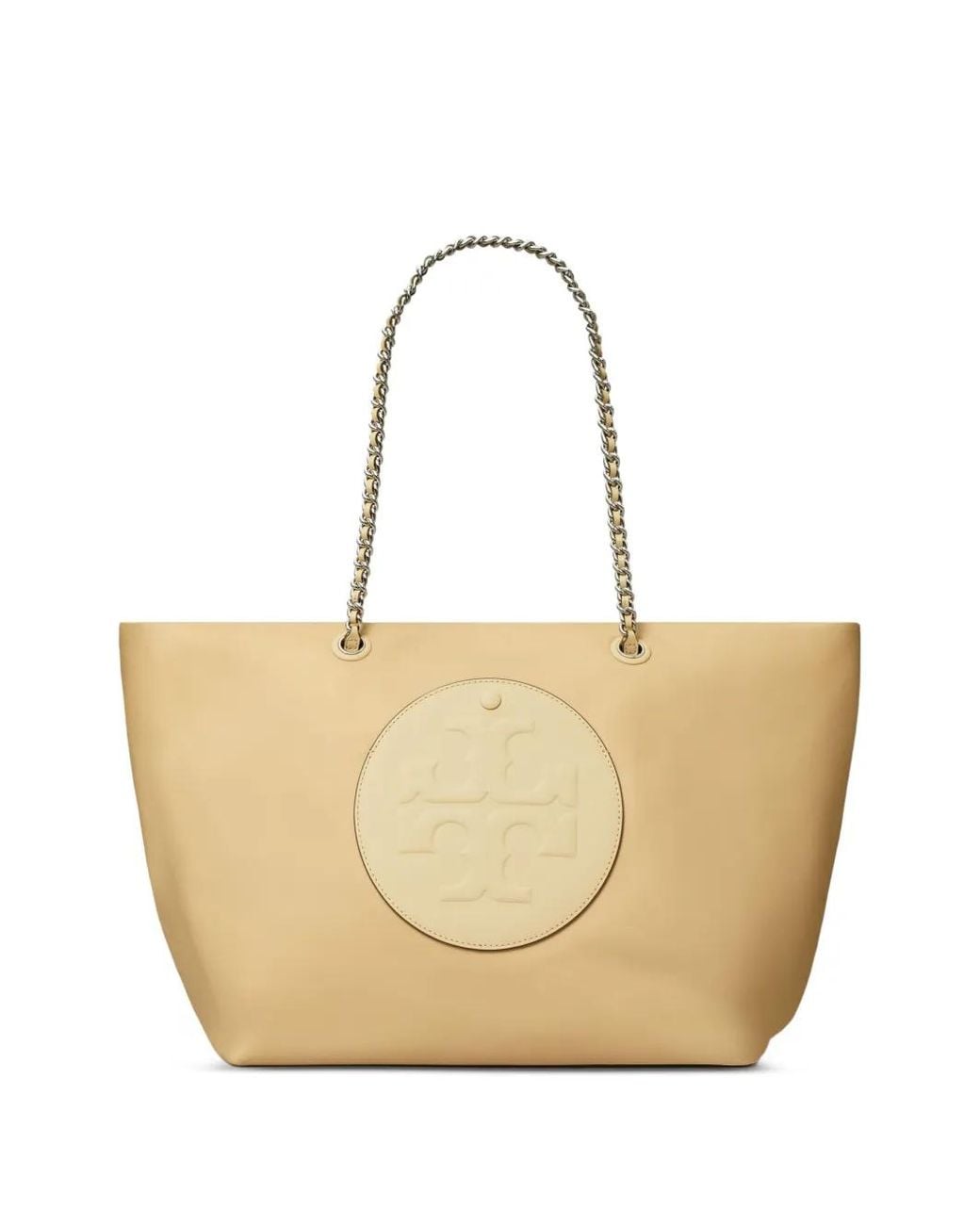 Tory Burch Natural "Ella" Chain Zip Tote