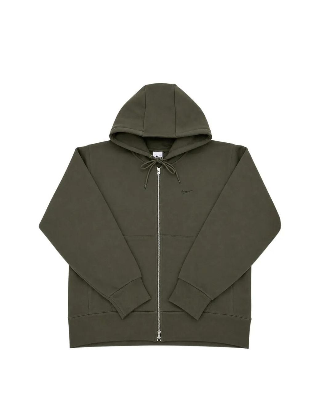 Nike Green Logo-Embroidered Zip-Up Hoodie for men