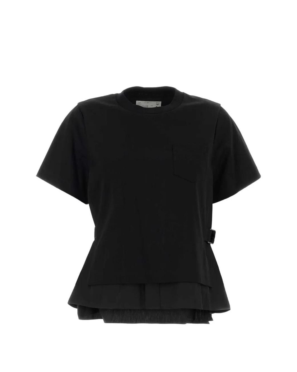 Sacai Black Belted Layered T-Shirt