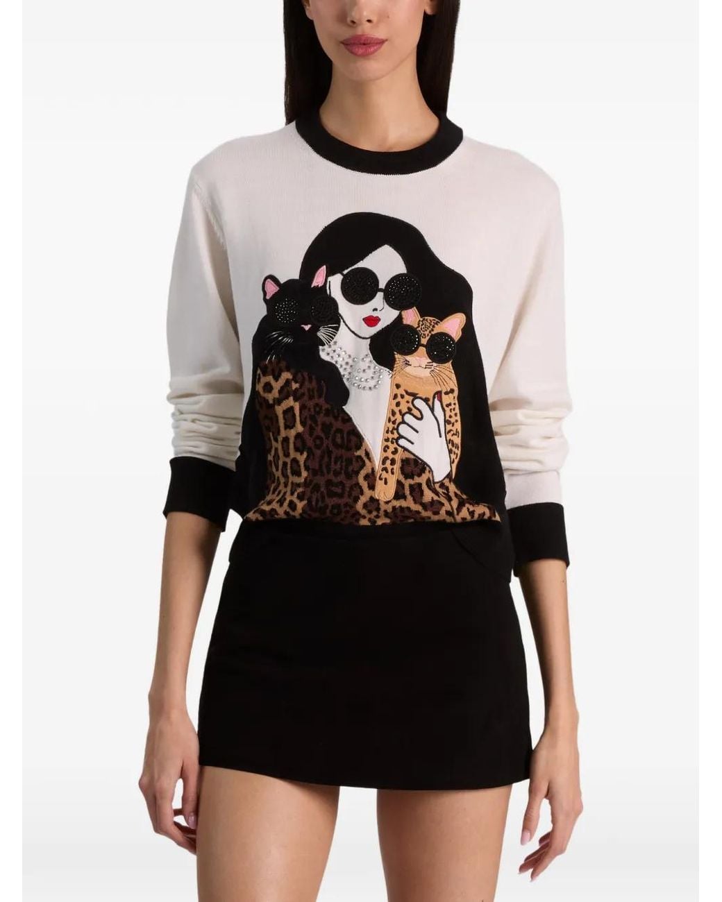 Alice + Olivia White Pull Gleeson Staceface