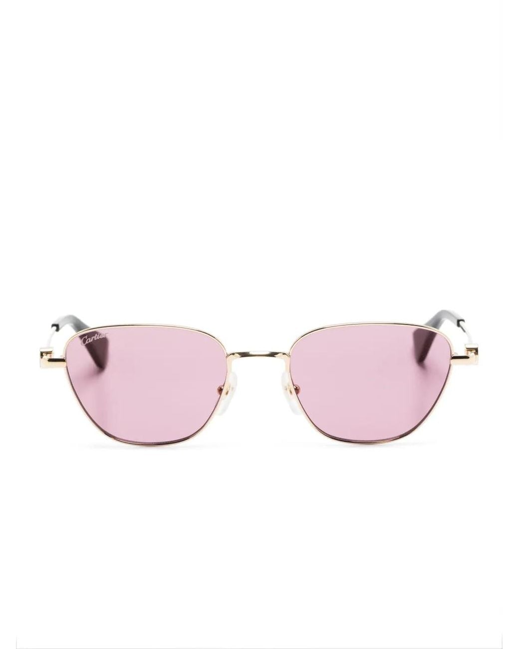 Cartier Pink Butterfly-Frame Sunglasses