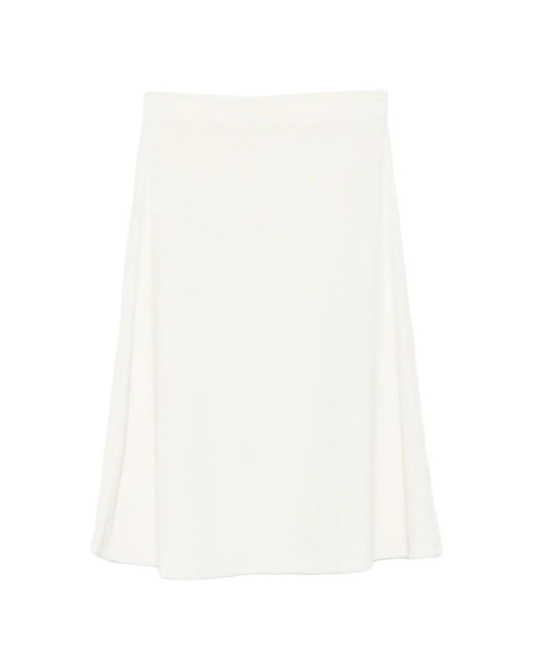 Suzie Kondi White A-Line Midi Skirt