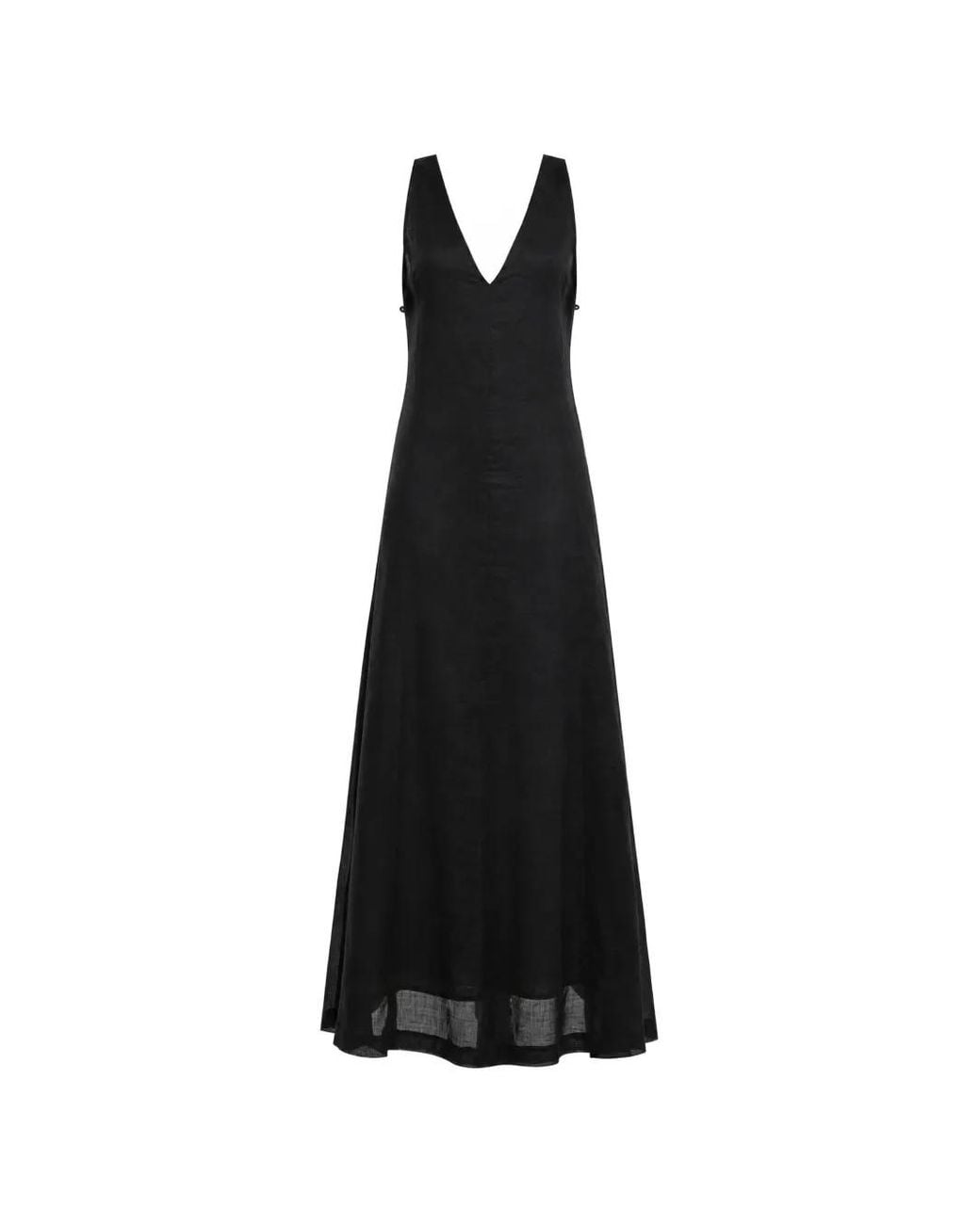 Külson Black Robe Longue Ava À Col V